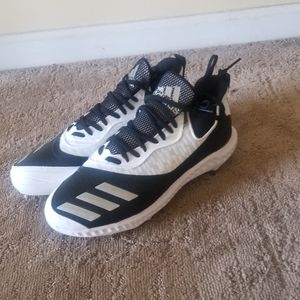 Adidas Icon V Bounce Baseball Cleats Black White EE4131 Men's Size 10.5